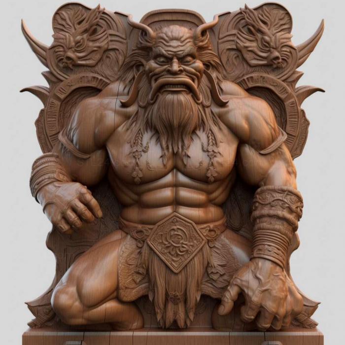 Characters (st giant god 2, HERO_2350) 3D models for cnc